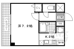 アルブル2 1Kの間取図画像