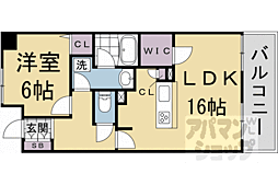 パインフィールド洛東 1LDKの間取図画像