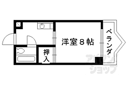サンリッチ西浦 1Kの間取図画像