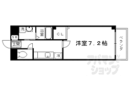 ヌウボー塩小路 1Kの間取図画像