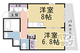 滋賀県大津市御幸町（賃貸マンション1LDK・6階・40.40㎡） その2