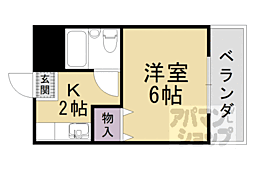 コープ四ノ宮 1Kの間取図画像