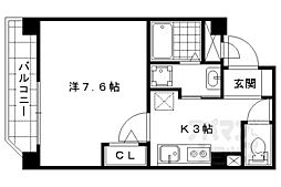 ファービーズコート東野 1Kの間取図画像