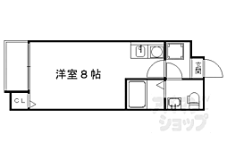KYOTOHOUSE東寺 1Kの間取図画像