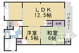 メイゾン山科 2LDKの間取図画像