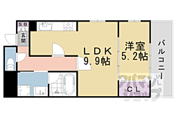 パインフィールド東野 1LDKの間取図画像