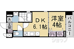 ベラジオ雅び烏丸十条2 1DKの間取図画像
