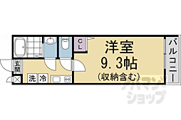 イーストコート東山 1Kの間取図画像