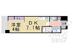 ベラジオ雅び烏丸十条 1DKの間取図画像