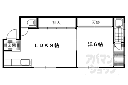 ゆりマンション 1LDKの間取図画像