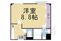 プラネシア星の子山科駅前 1Kの間取図画像