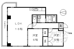 コンフォール 2LDKの間取図画像