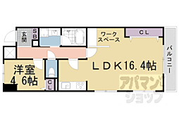 パインフィールド東野 1LDKの間取図画像
