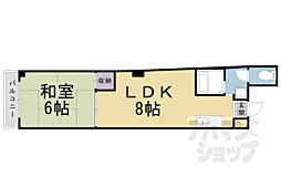 プレアール浜大津 1DKの間取図画像