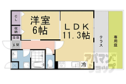 エルヴィータ安朱 1LDKの間取図画像