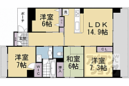 パデシオン京都駅前2番館 4LDKの間取図画像