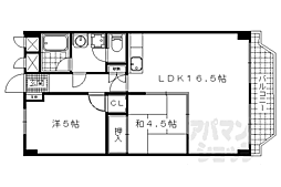 山科美富久ビルジュネス音羽 2LDKの間取図画像