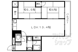 エクセル新十条 2LDKの間取図画像
