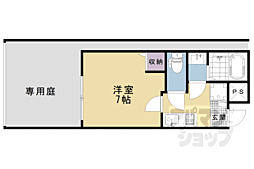 京都市山科区勧修寺東出町マンション 1Kの間取図画像
