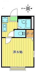 西武池袋線 桜台駅 徒歩5分の賃貸アパート 2階1Kの間取り