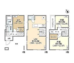 東京メトロ南北線 駒込駅 徒歩3分の賃貸一戸建て 1階2SLDKの間取り