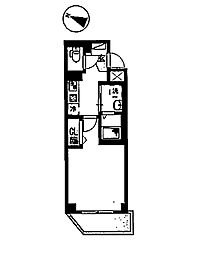 西武池袋線 中村橋駅 徒歩8分の賃貸マンション 4階1Kの間取り