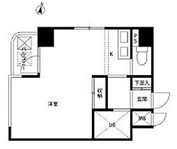 東京メトロ南北線 本駒込駅 徒歩3分の賃貸マンション 6階ワンルームの間取り