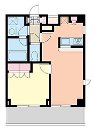 JR山手線 巣鴨駅 徒歩9分の賃貸マンション 4階1LDKの間取り