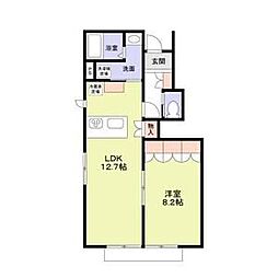 西武池袋線 大泉学園駅 徒歩14分の賃貸アパート 1階1LDKの間取り