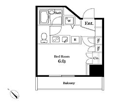 都営三田線 千石駅 徒歩3分の賃貸マンション 7階1Kの間取り