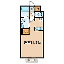 シャテランジュ光が丘2 ワンルームの間取図画像