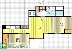 グリーンコーポ青梅 2LDKの間取図画像