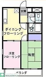 NKパレス3 2DKの間取図画像