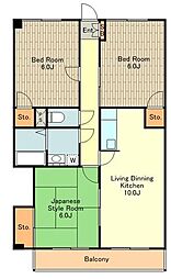 レユスイール向原 3階3LDKの間取り