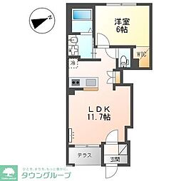 La Recolte (ラ レコルト) 1階1LDKの間取り