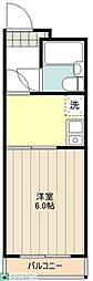 セザールヒルサイド青梅 1Kの間取図画像