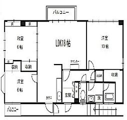 NSビル 3LDKの間取図画像