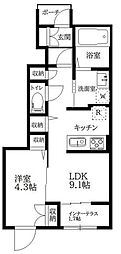 パティオス昭島 1LDKの間取図画像