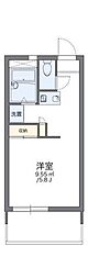 レオパレスブライト 1Kの間取図画像