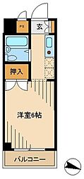 U.トピア高幡不動 1Kの間取図画像