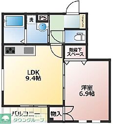 メゾンエスペリア 1LDKの間取図画像