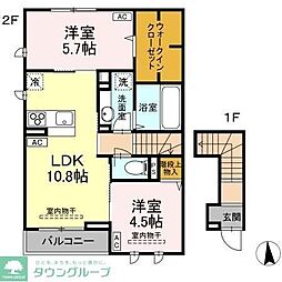 Aolani 2LDKの間取図画像