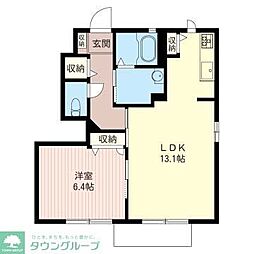 グリーンアロー2 1LDKの間取図画像