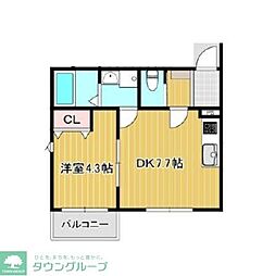 Halele'a Tachikawa 1LDKの間取図画像