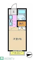 ドエル・エム1 ワンルームの間取図画像
