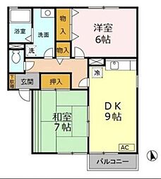 グランシャリオ 2LDKの間取図画像
