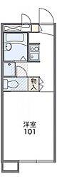 レオパレスルピナス 1Kの間取図画像