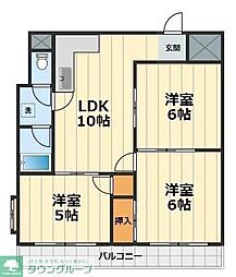 シャレムクレイン 3LDKの間取図画像