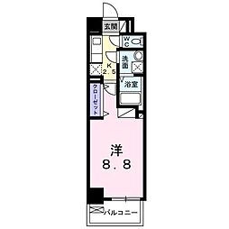 アルカディアIX 1Kの間取図画像
