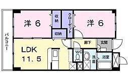 ポポラーレ 2LDKの間取図画像